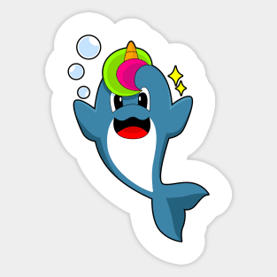 Dolphin Unicorn Sticker
